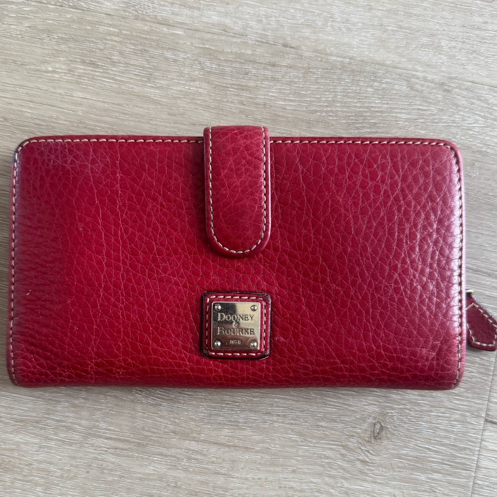 Dooney & Bourke Red Leather Continental Wallet